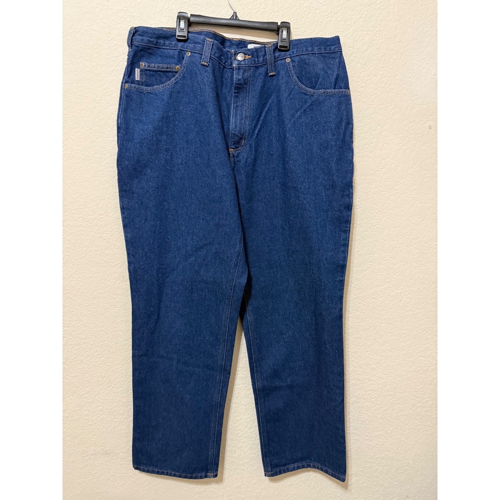 Carhartt Relaxed Fit Jeans Mens 38x30 Blue Denim Work Pants‎ Carpenter